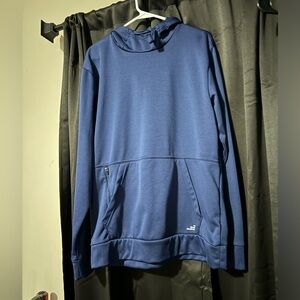 blue hoodie